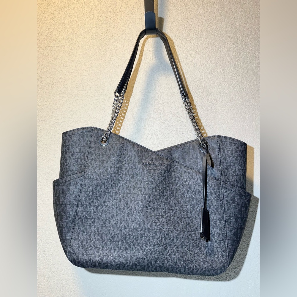 Michael Kors Gray Signature Shoulder Bag